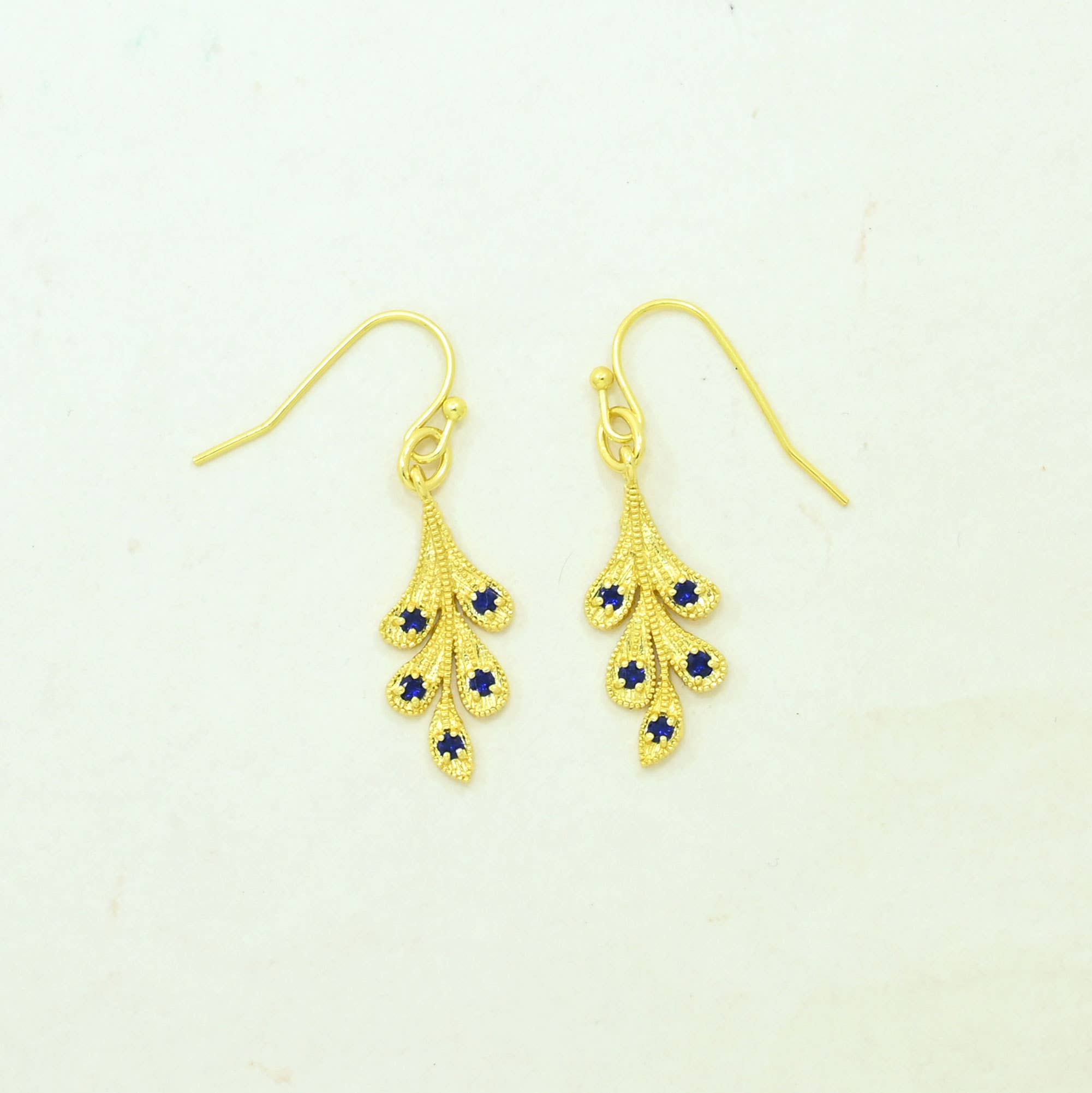 Kehlani Earring Gold Plated - Blue Sapphire