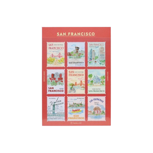 Postage Stamp Stickers - San Francisco