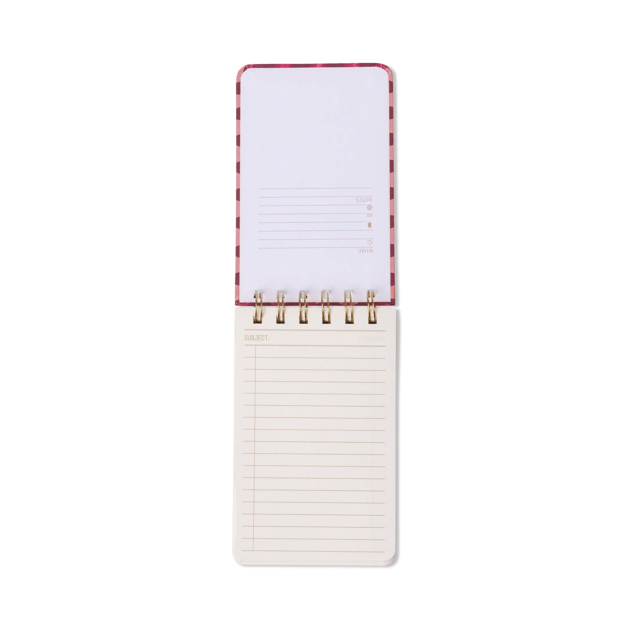 Tulip Twin Wire Flip Notepad - Pinwheel Pink