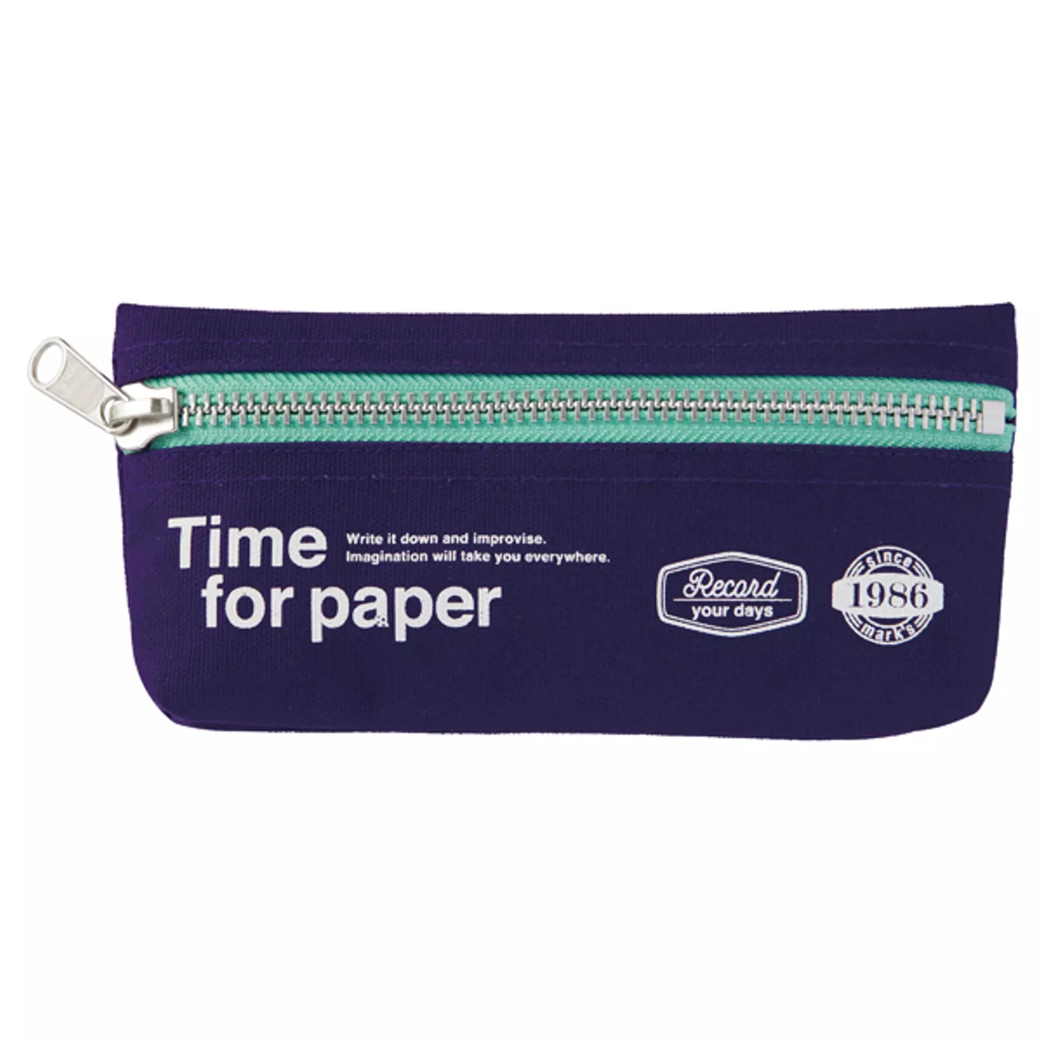Time For Paper Pencil Case - Purple