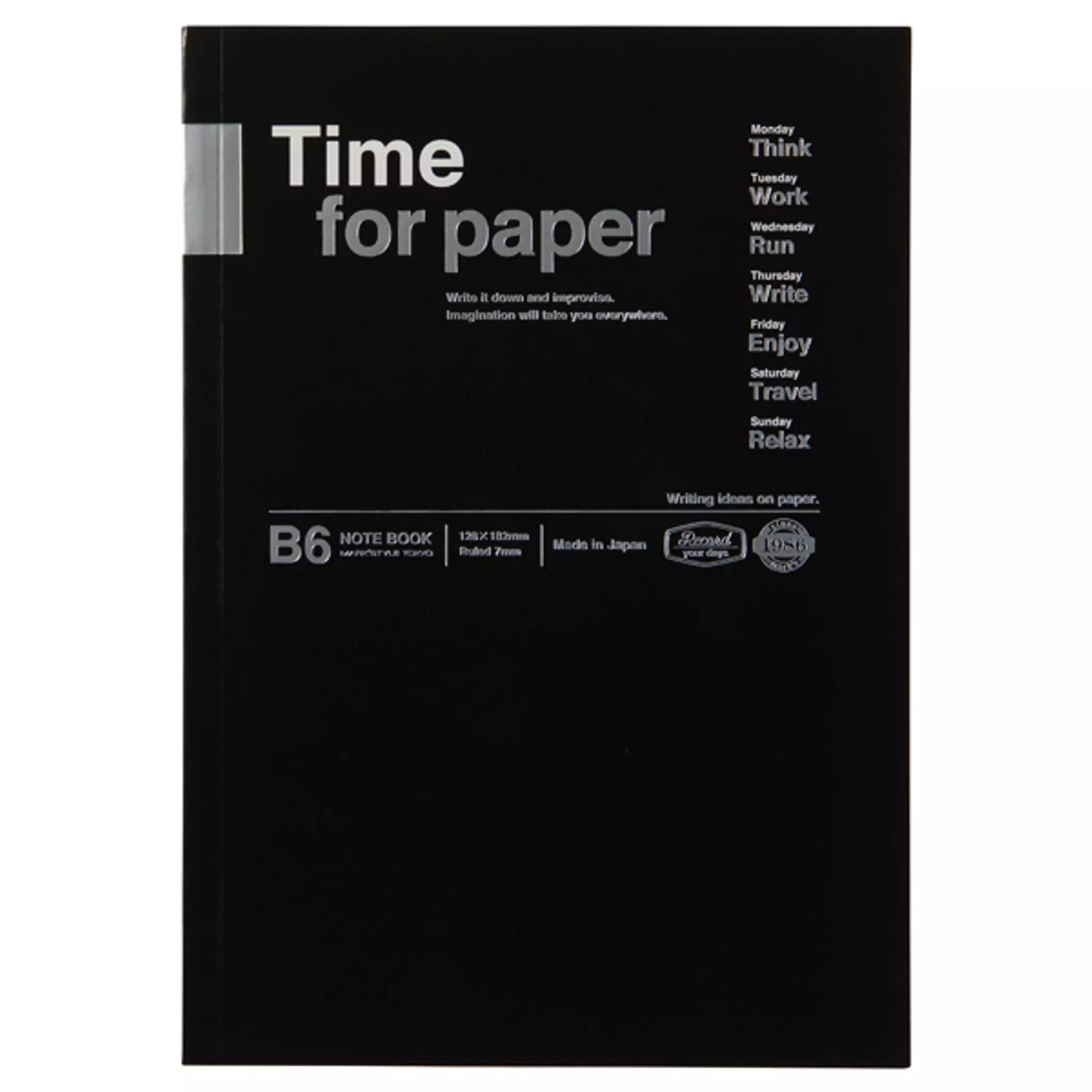 B6 Time For Paper Black Notebook