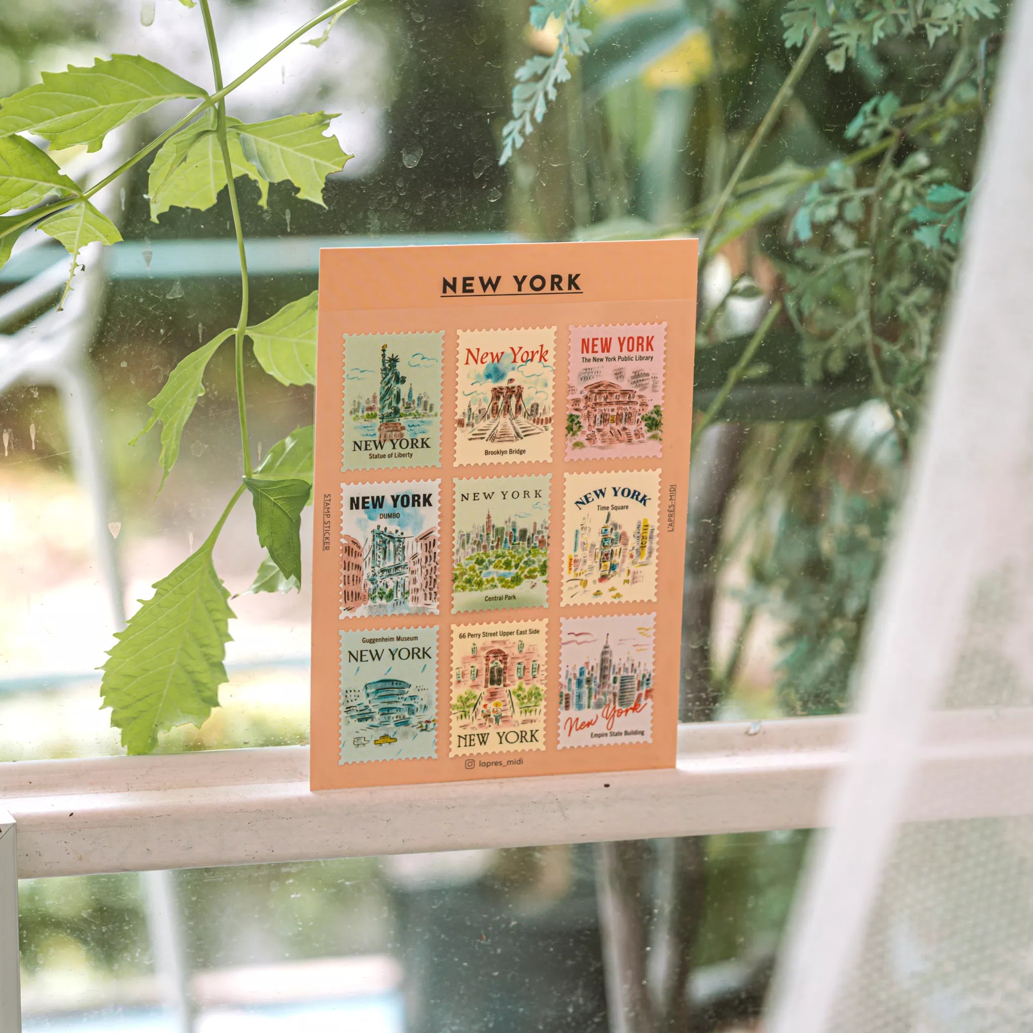 Postage Stamp Stickers - New York