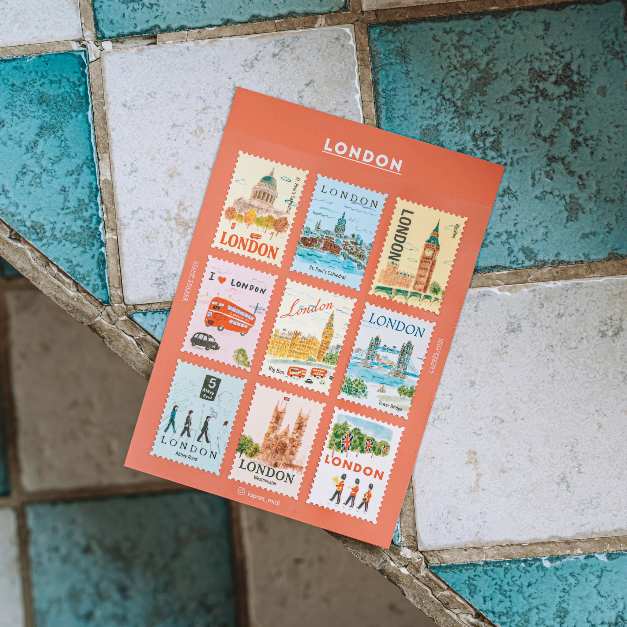Postage Stamp Stickers - London