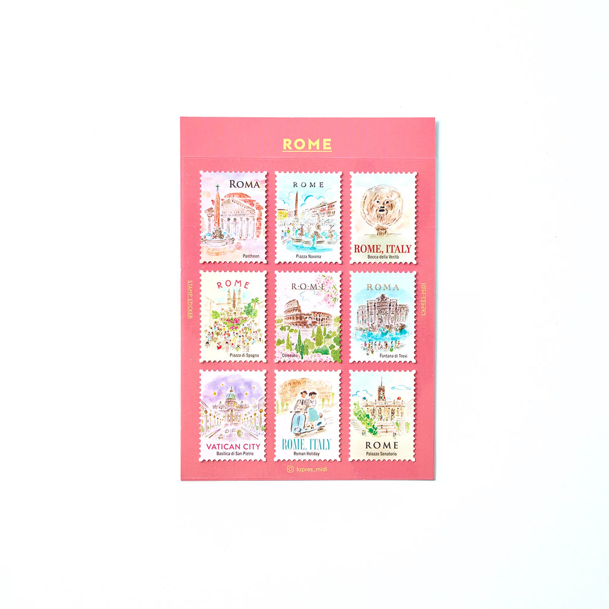 Postage Stamp Stickers - Rome