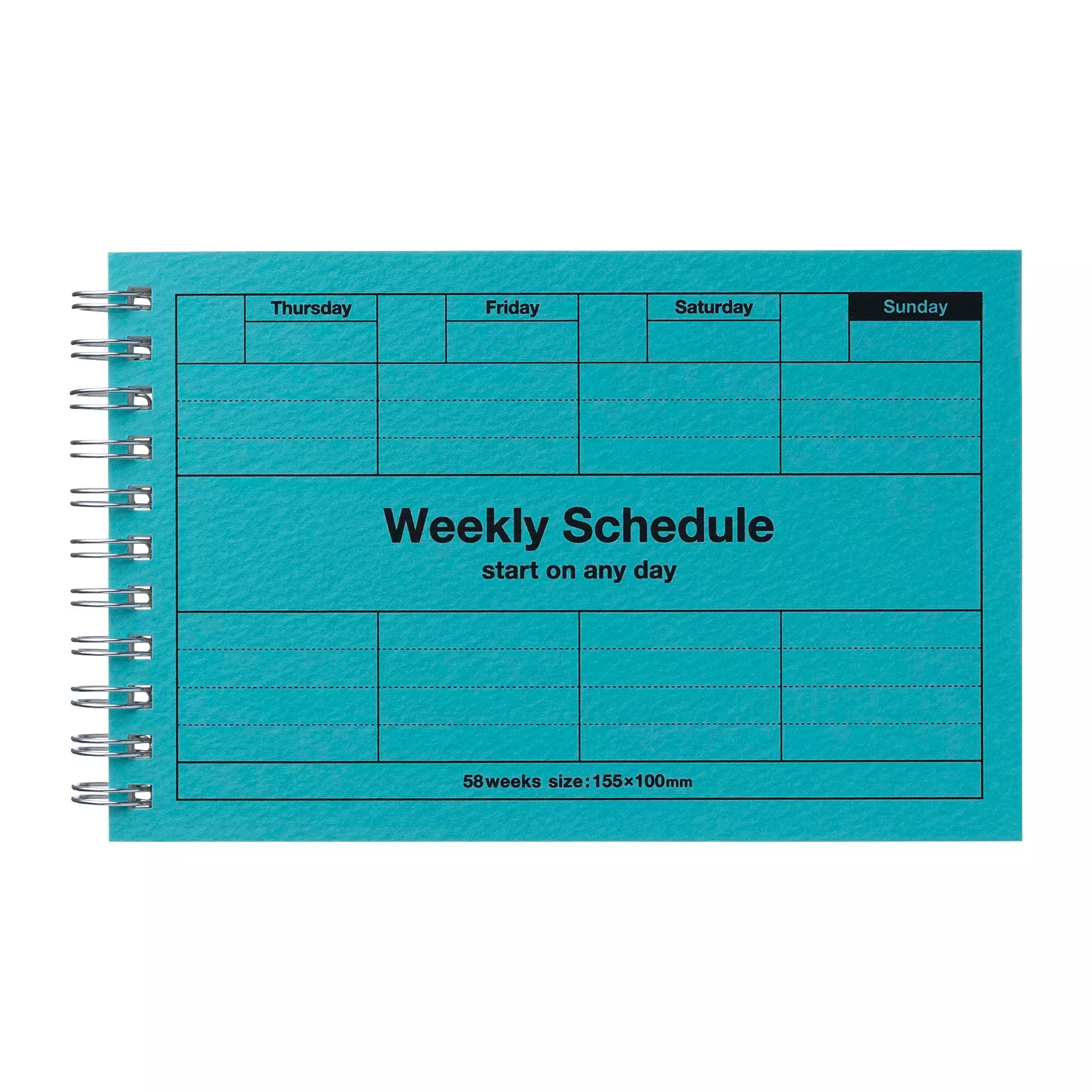 Weekly Schedule - Turquoise