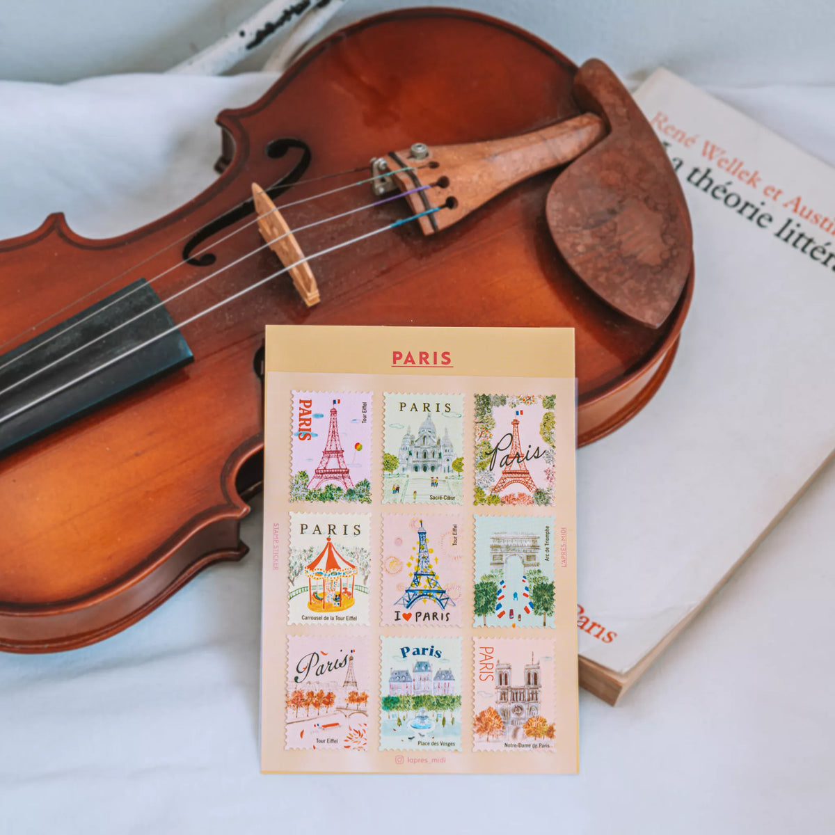 Postage Stamp Stickers - Paris 01