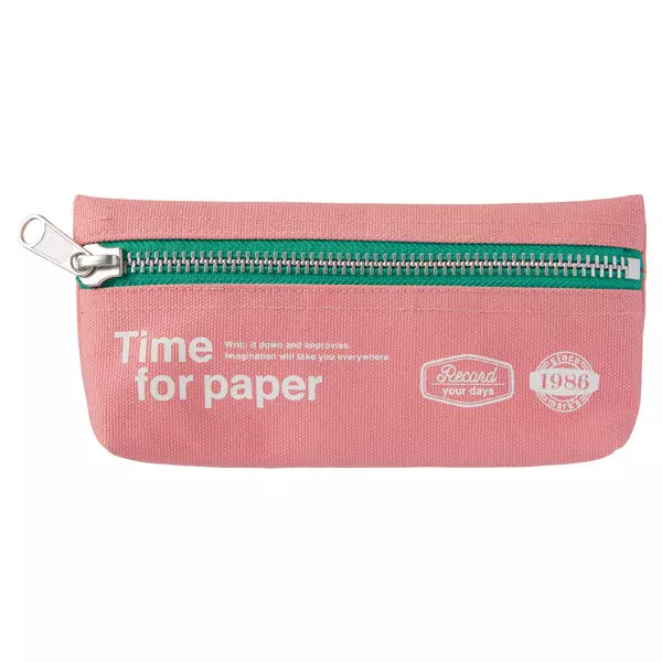 Time For Paper Pencil Case - Light Pink