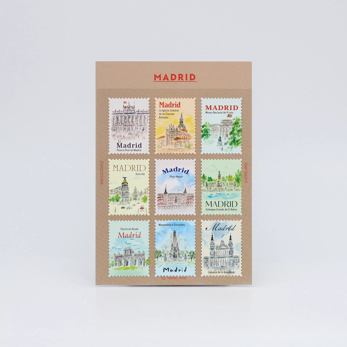Postage Stamp Stickers - Madrid