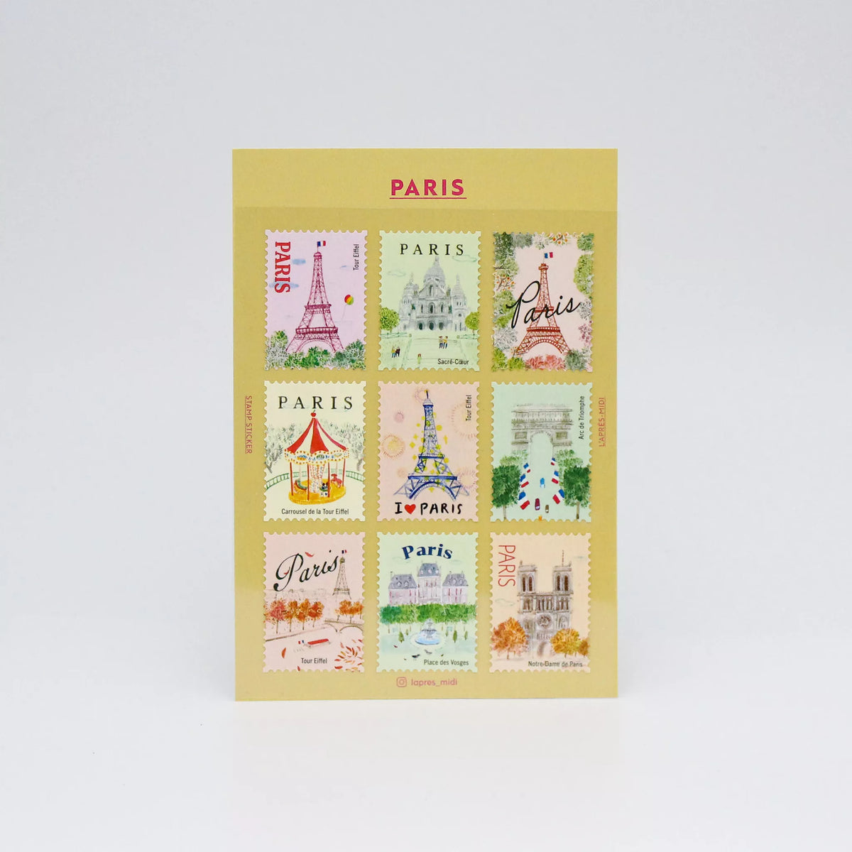 Postage Stamp Stickers - Paris 01