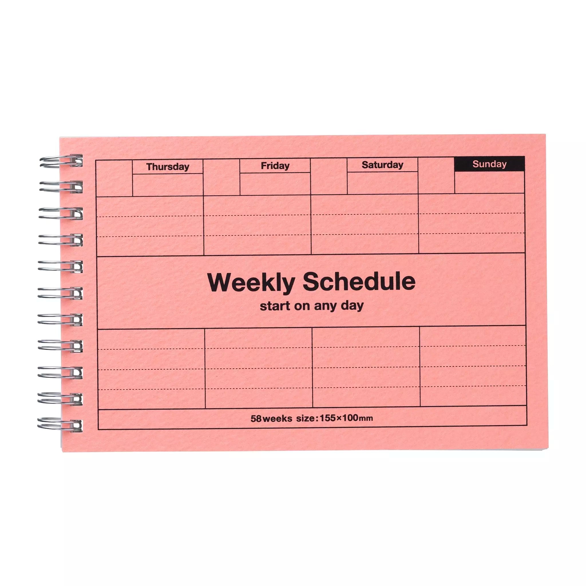 Weekly Schedules 7 Day 12 Week Planner Blank