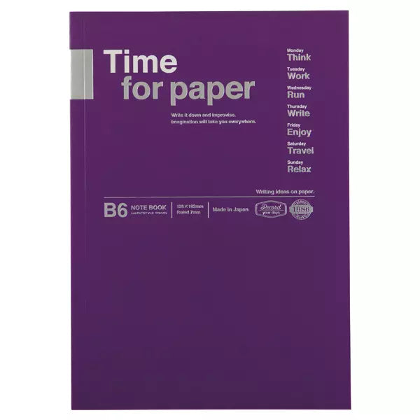 B6 Time For Paper Purple Notebook