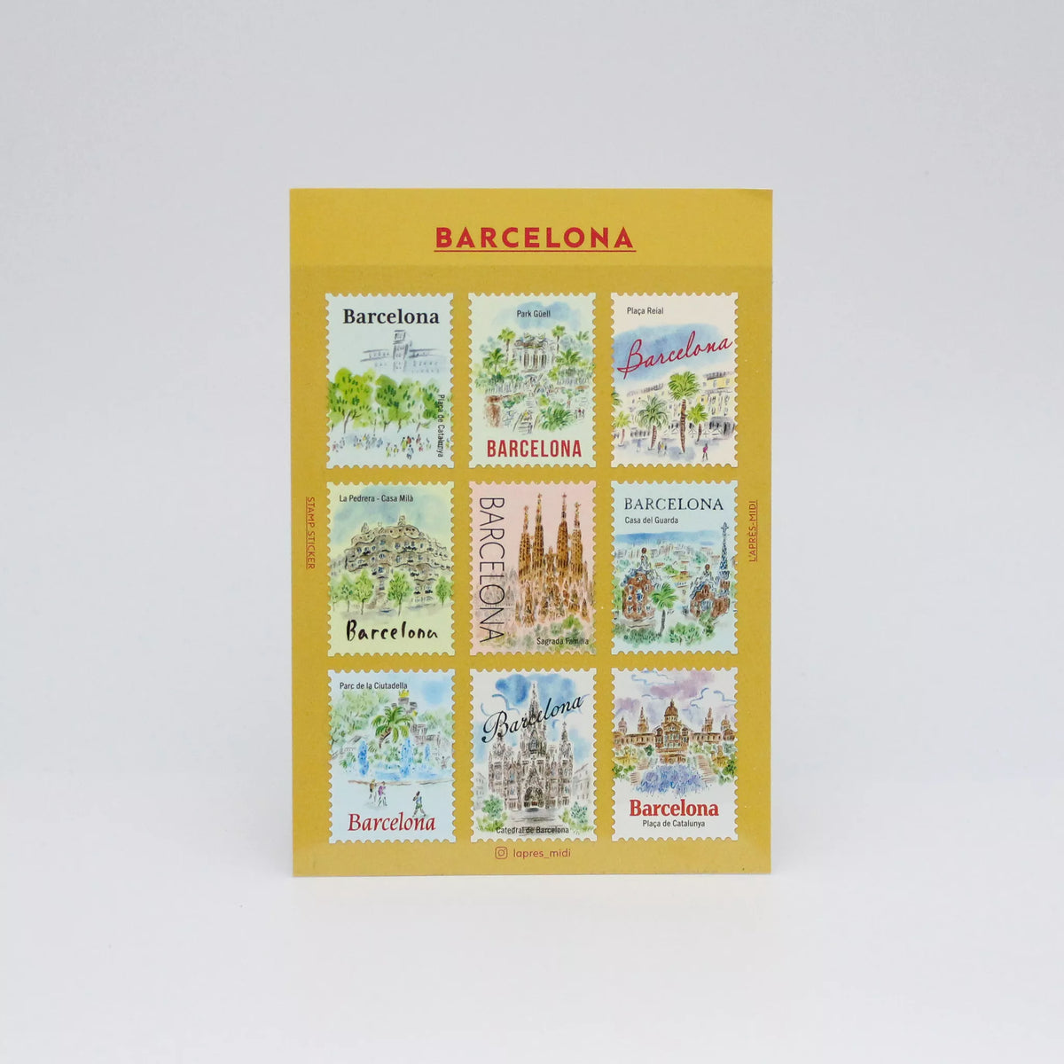 Postage Stamp Stickers - Barcelona