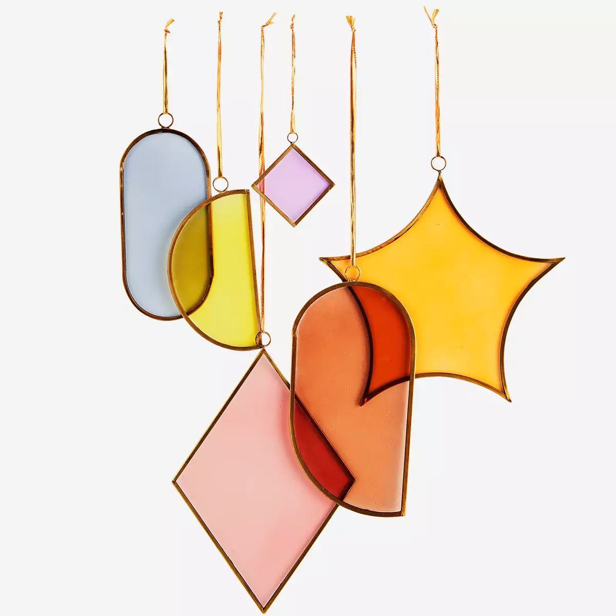 Hanging Coloured Glass Mobile