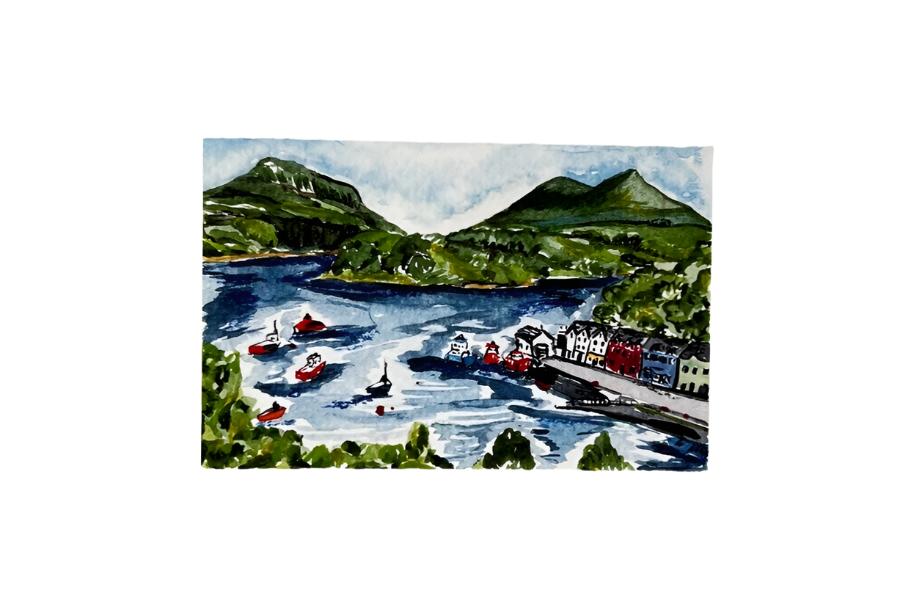 A5 Portree Harbour, Isle Of Skye Print