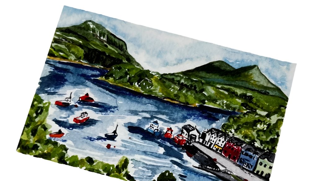 A5 Portree Harbour, Isle Of Skye Print