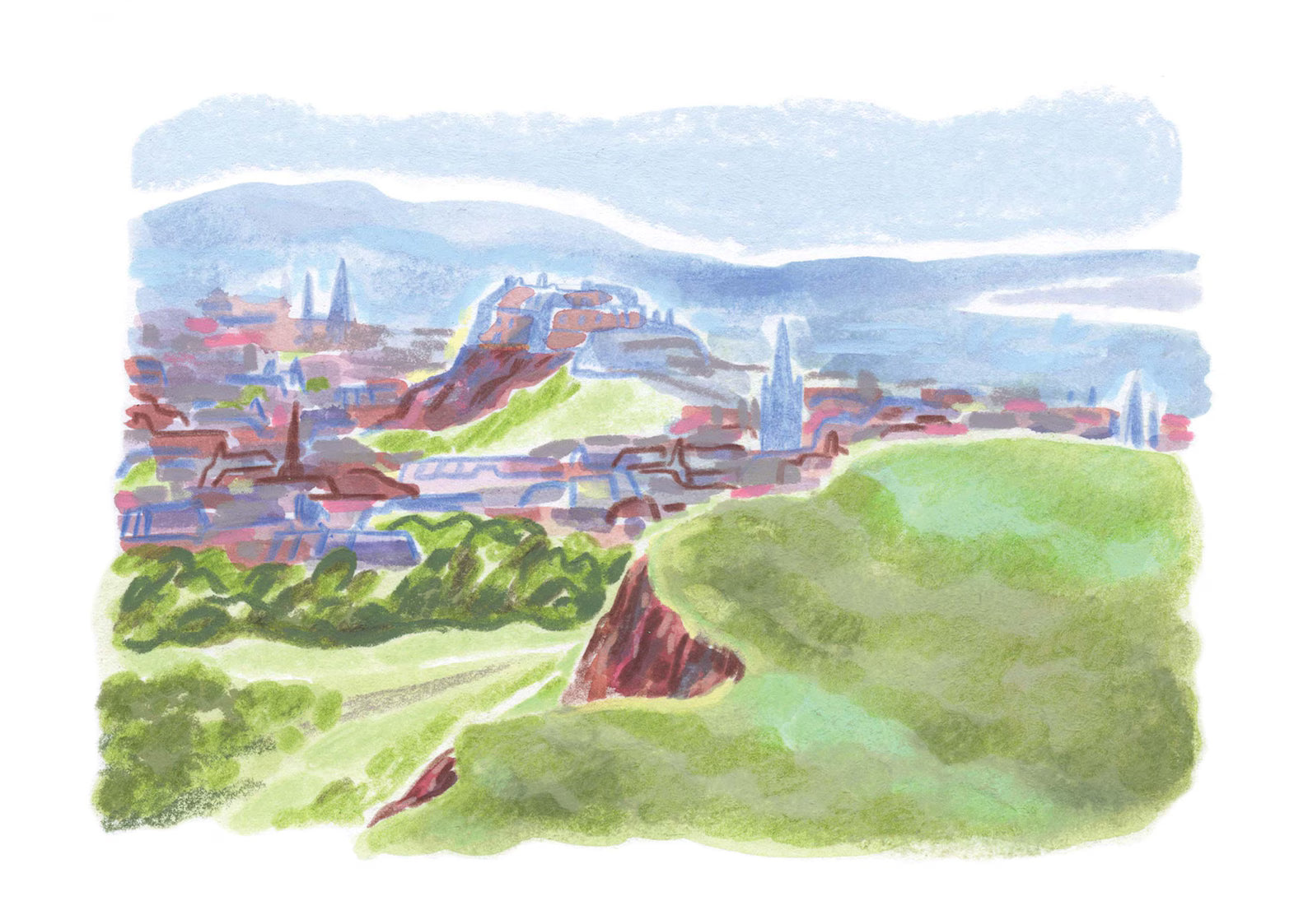 Mini Salisbury Crags, Edinburgh Print