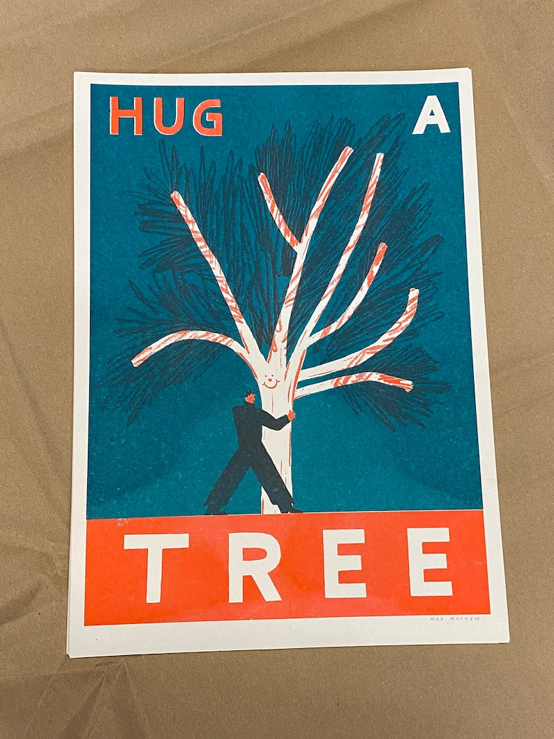 Hug A Tree Art Print