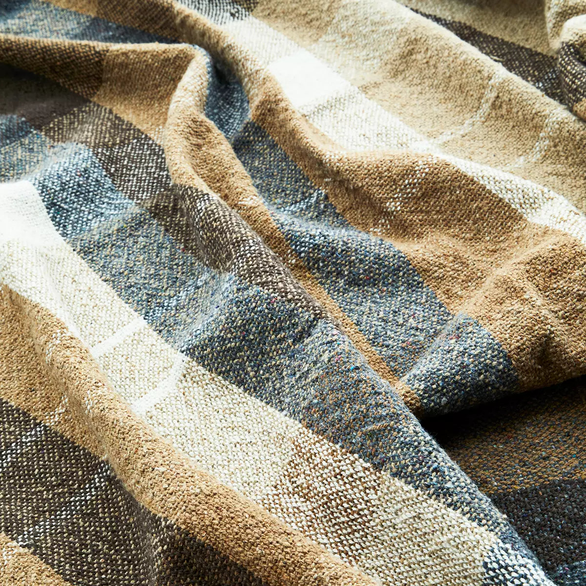 Autumn Shades Multi-Coloured Recycled Cotton Woven Throw
