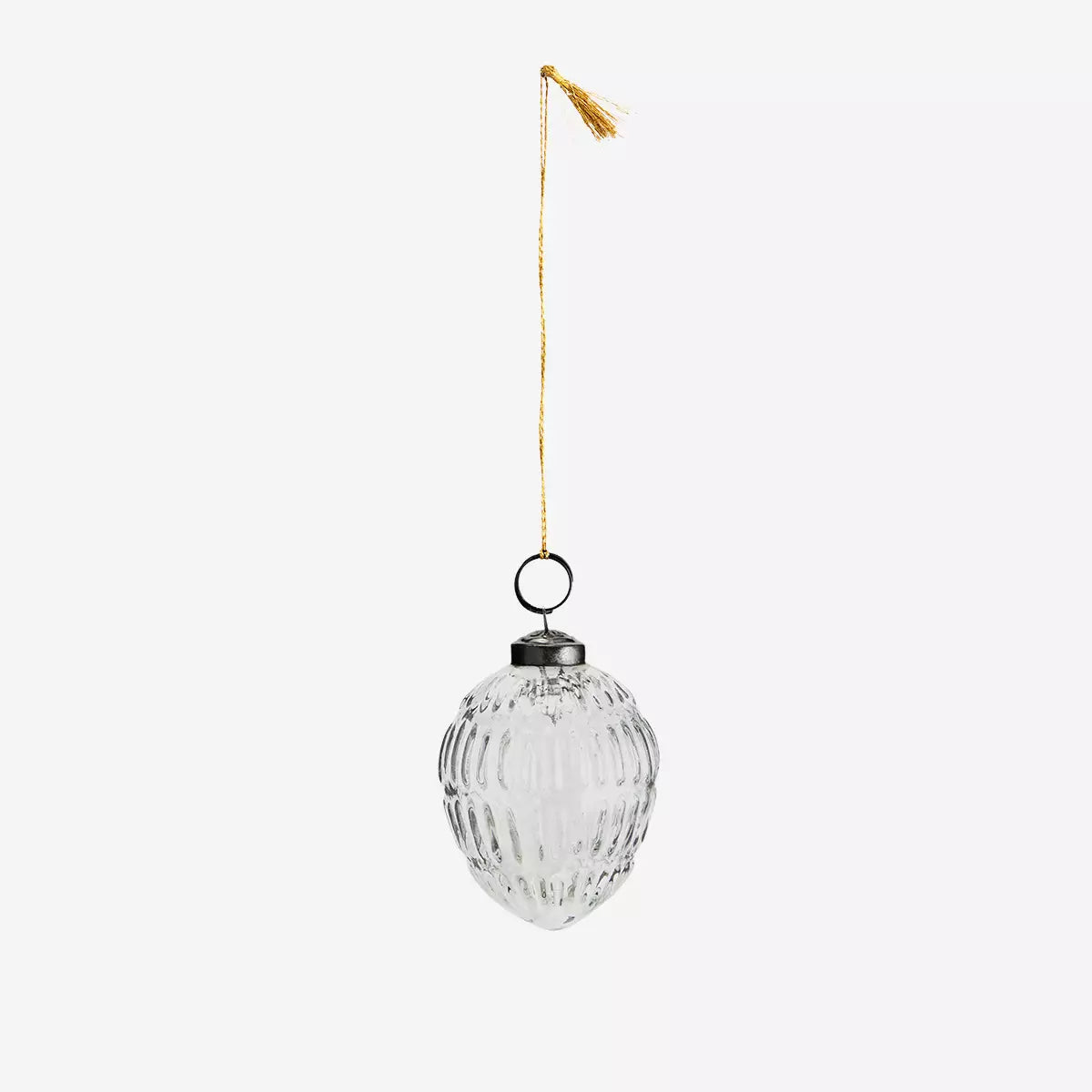 Pinecone Clear Glass Bauble