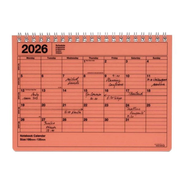 Mark's Inc 2026 Diary - Orange (Small)