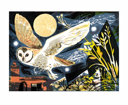 Owl Flight Blank Card