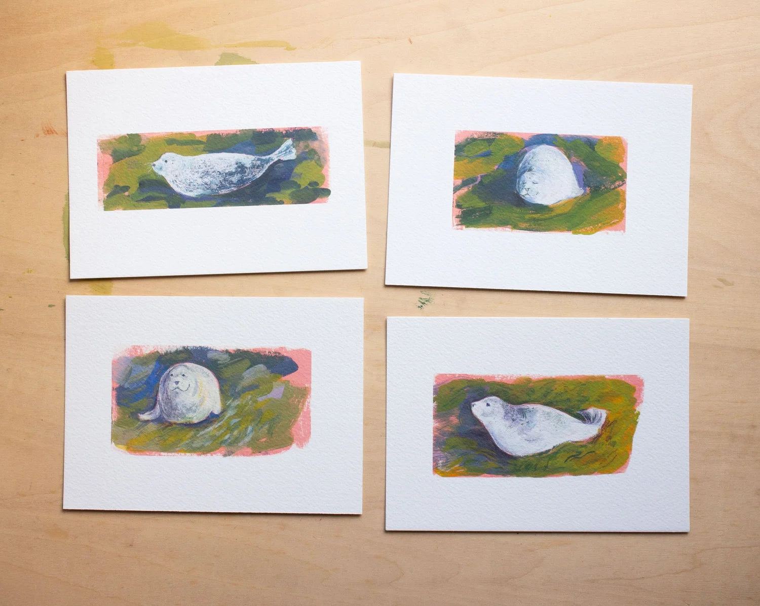 A6 Whiskers Seal Mini Print