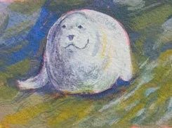 A6 Curious Seal Mini Print