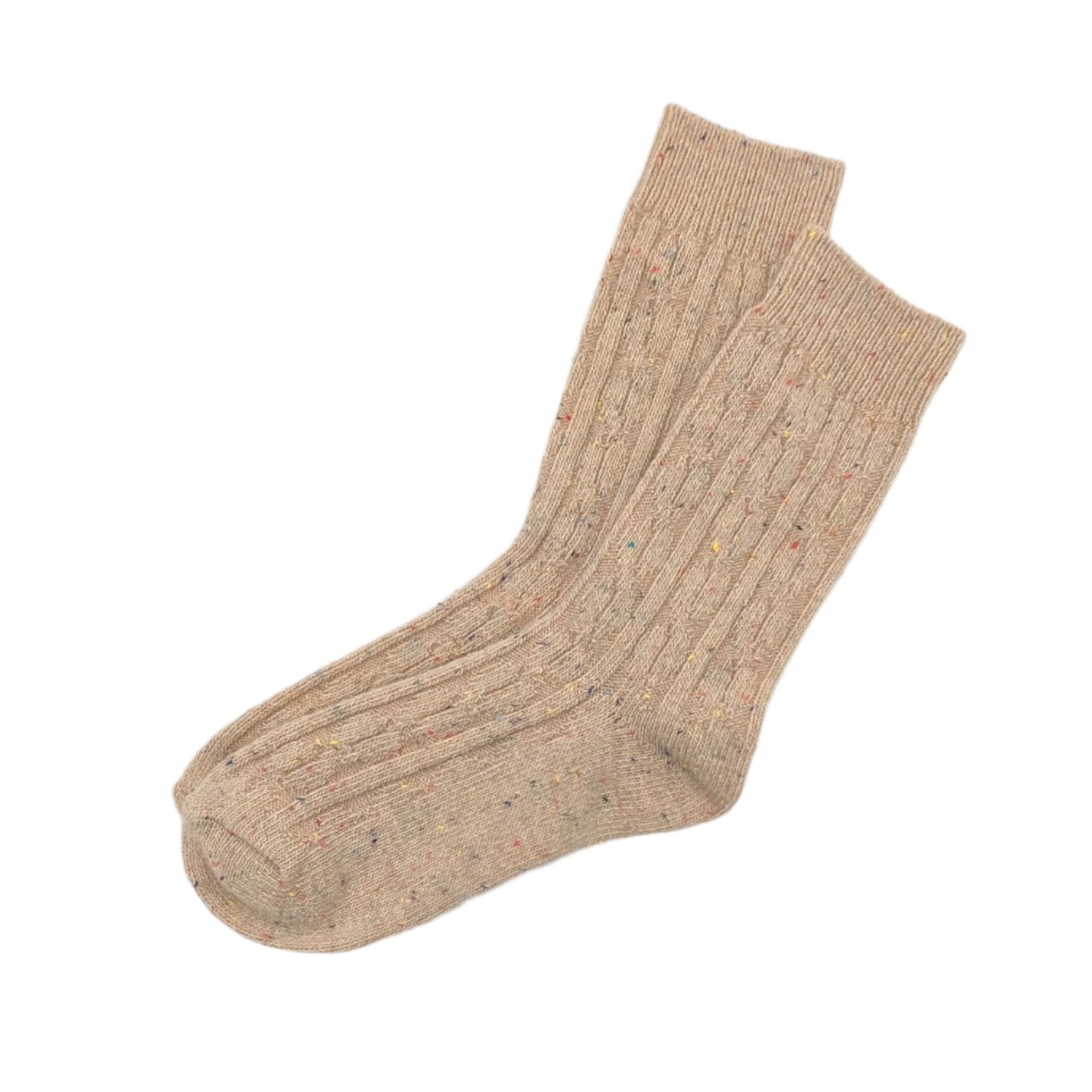 Cable Knit Speckle Socks