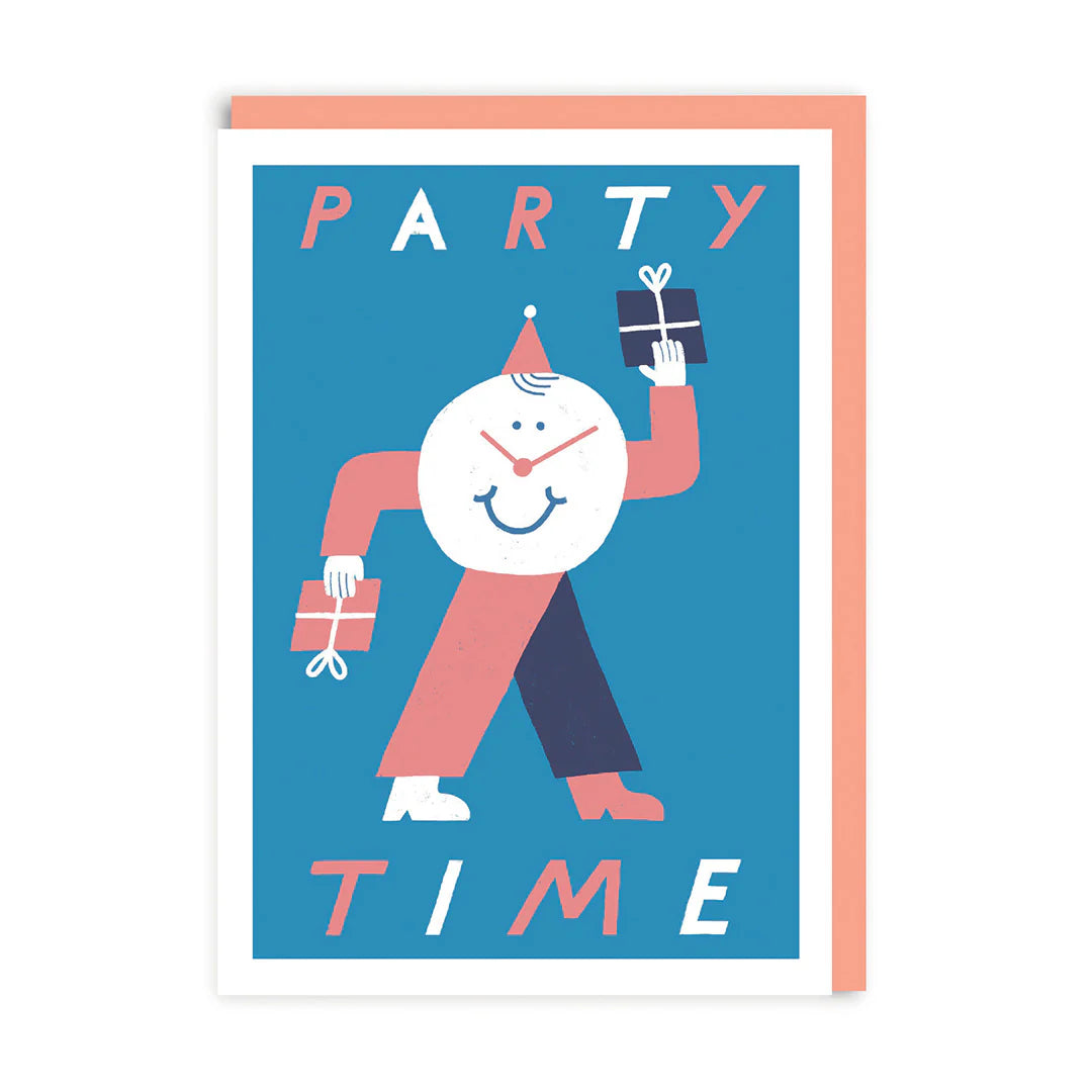 Party Time Clock Greeting Card