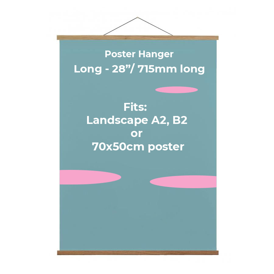 70cm Oak Poster Hanger
