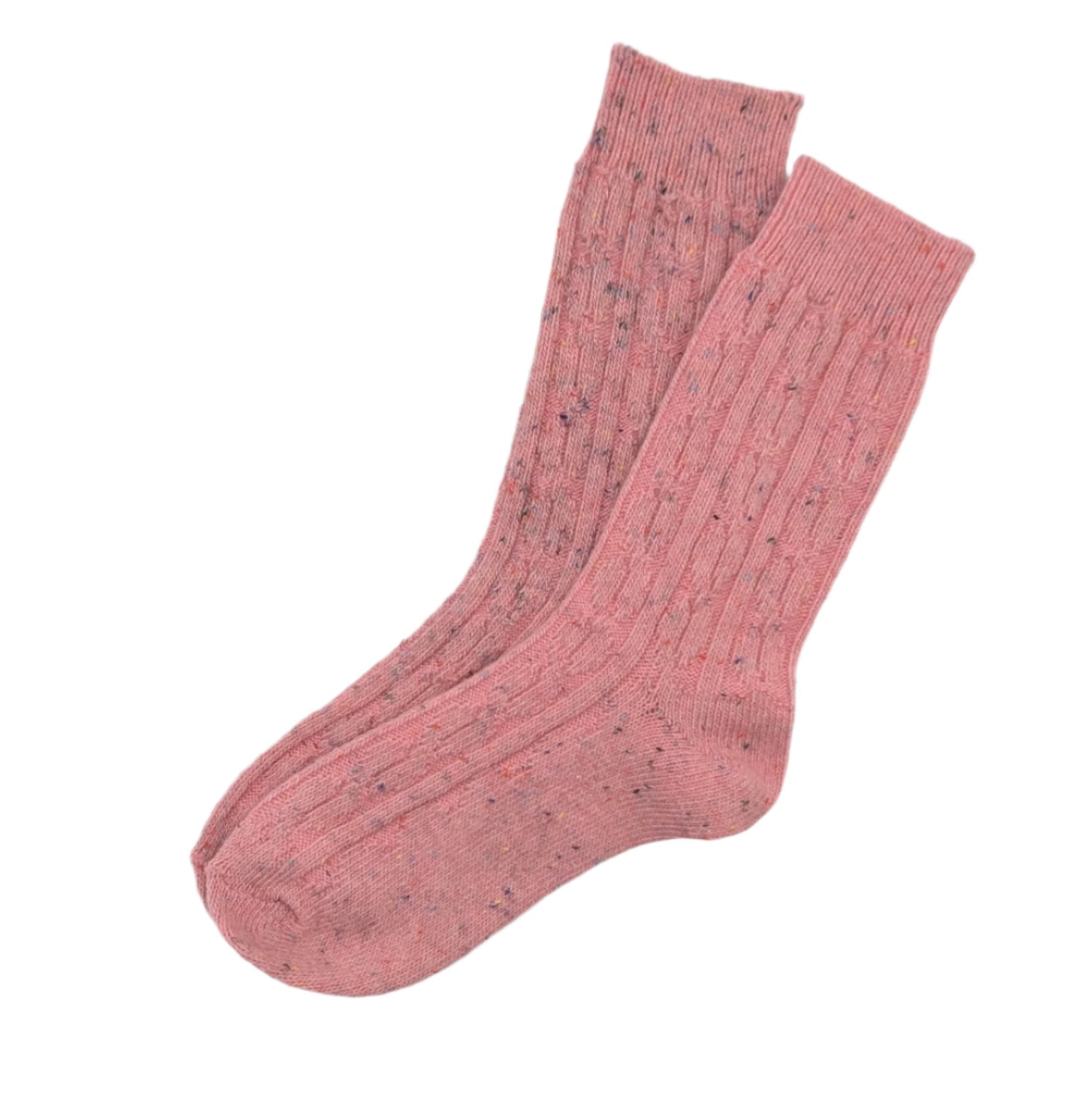 Cable Knit Speckle Socks