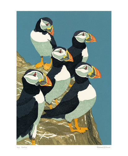 Puffins by Robert Gilmor Blank Card