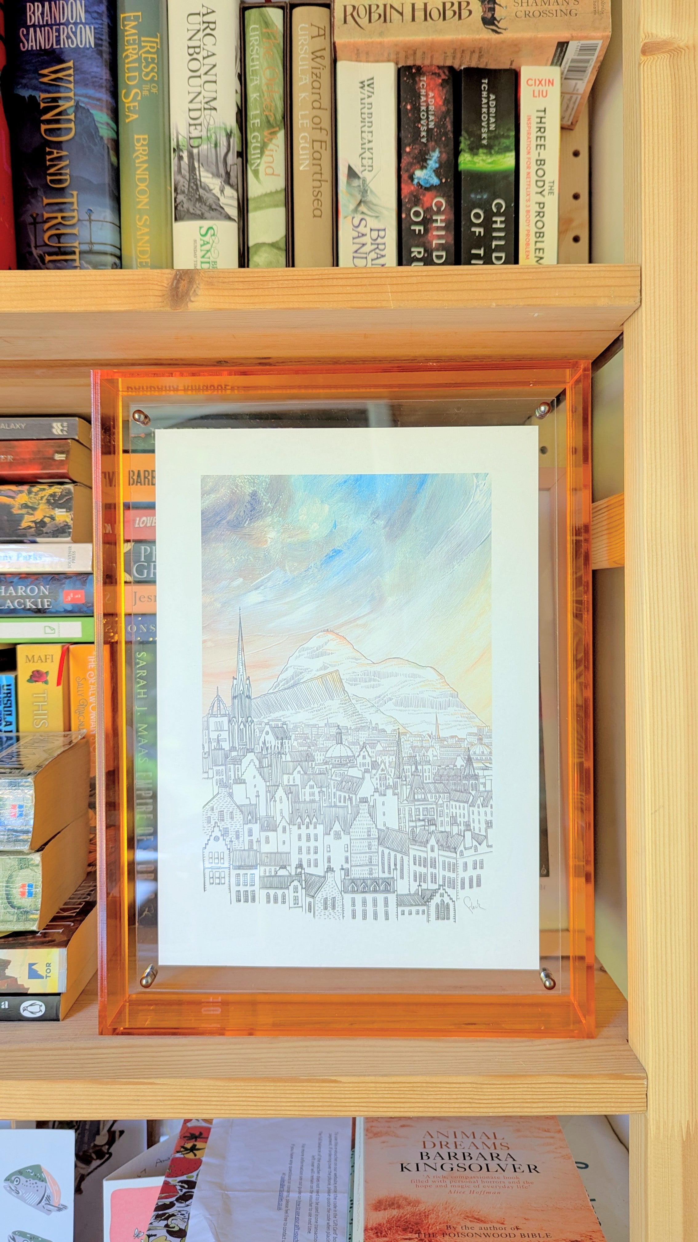 Large Orange Acrylic Frame