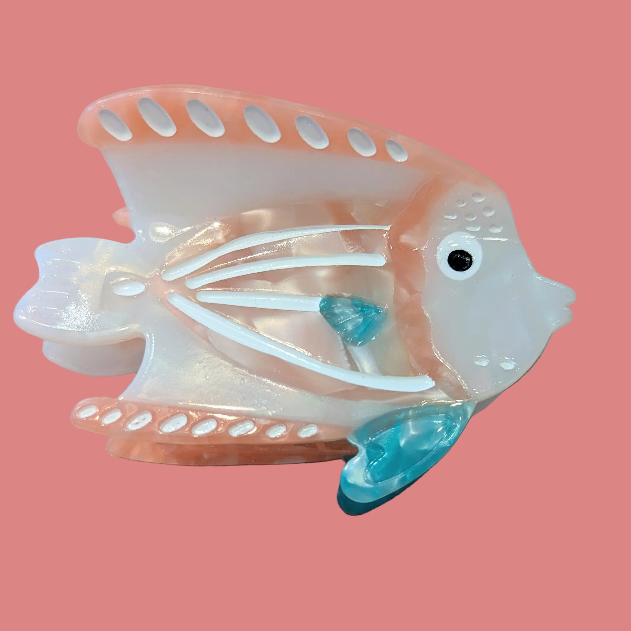 Colourful Reef Fish Eco Acetate Hair Clip - Pink & Mint