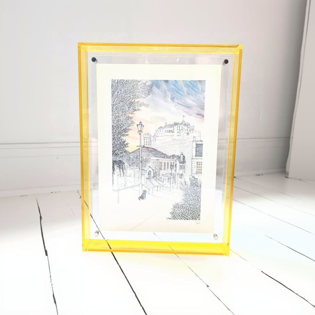 Large Yellow Acrylic Frame