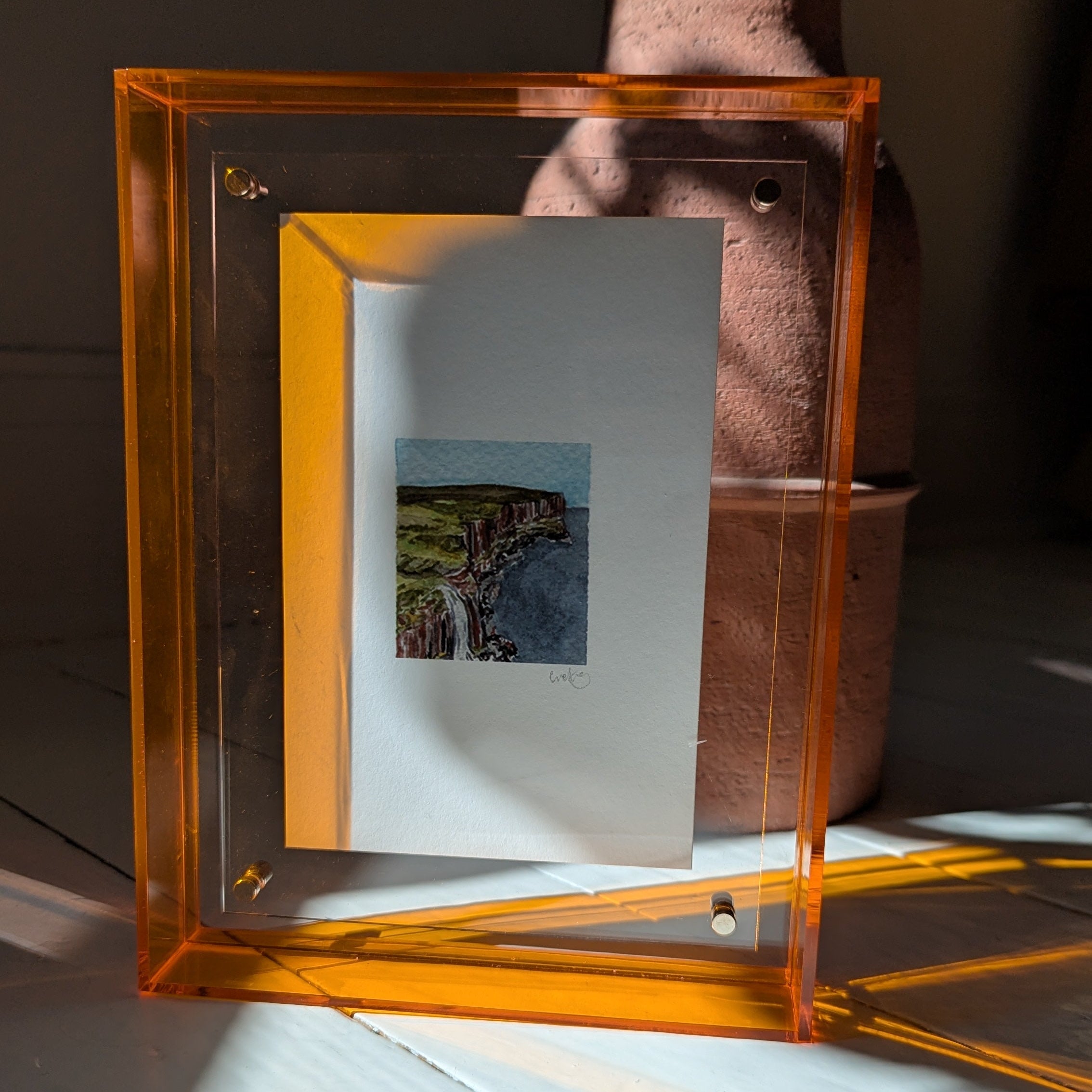 Small Orange Acrylic Frame