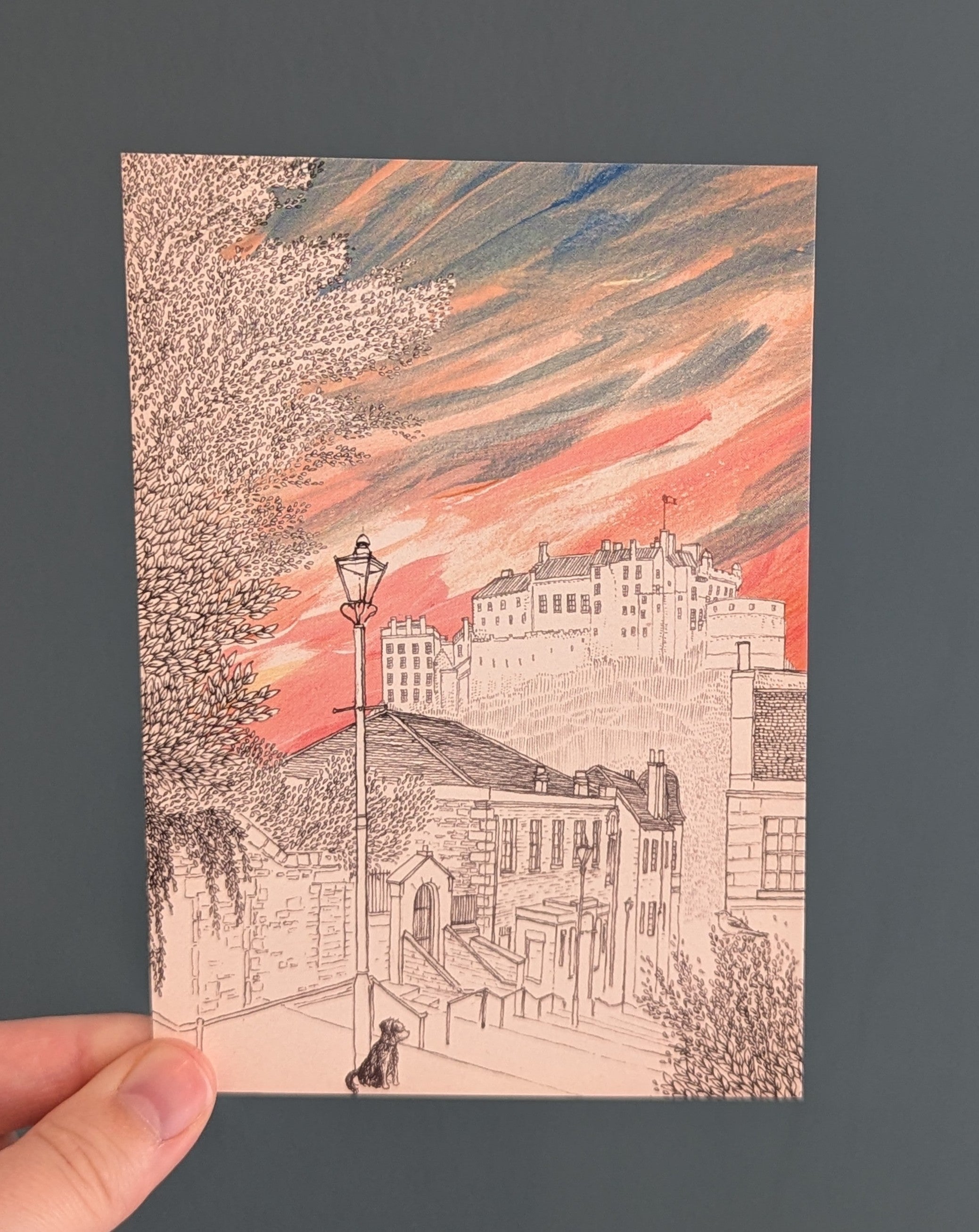 David Fleck Postcard - Vennel Steps
