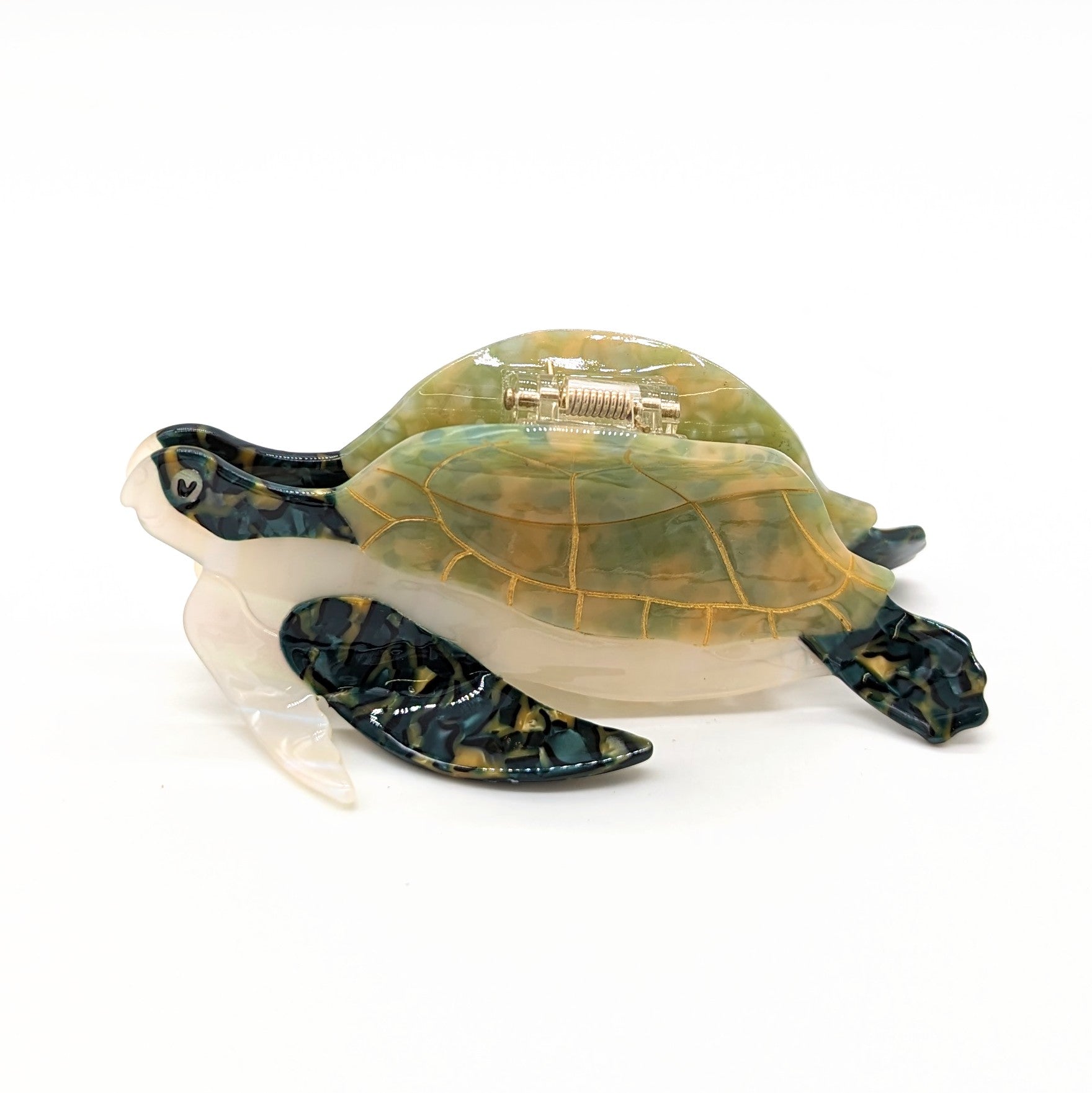 Green Turtle Hair Clip