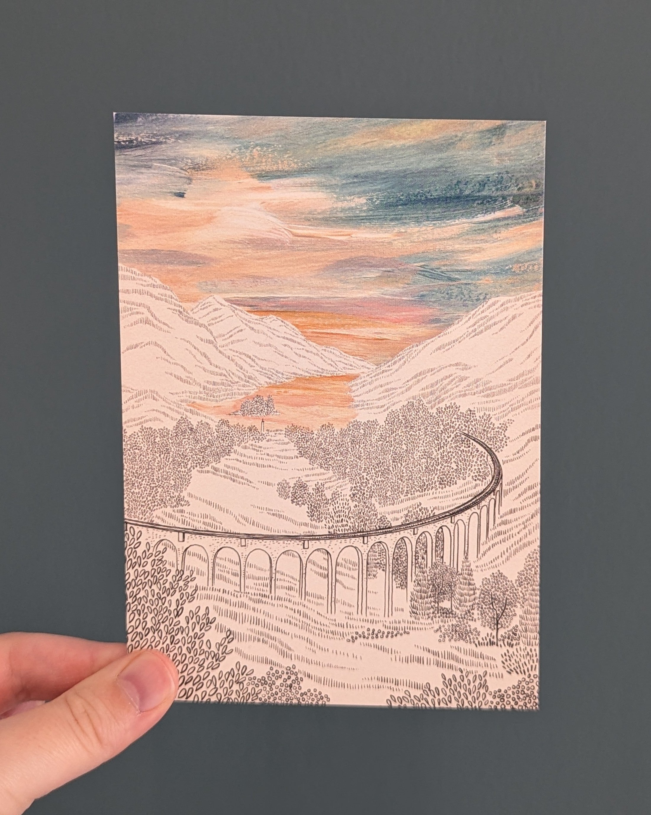 David Fleck Postcard - Glenfinnan Viaduct