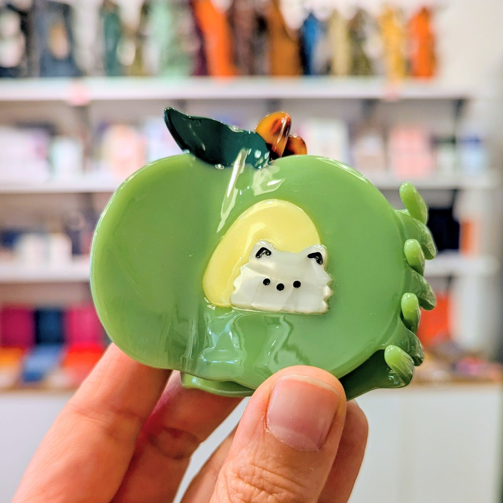 Dog Apple Hair Clip