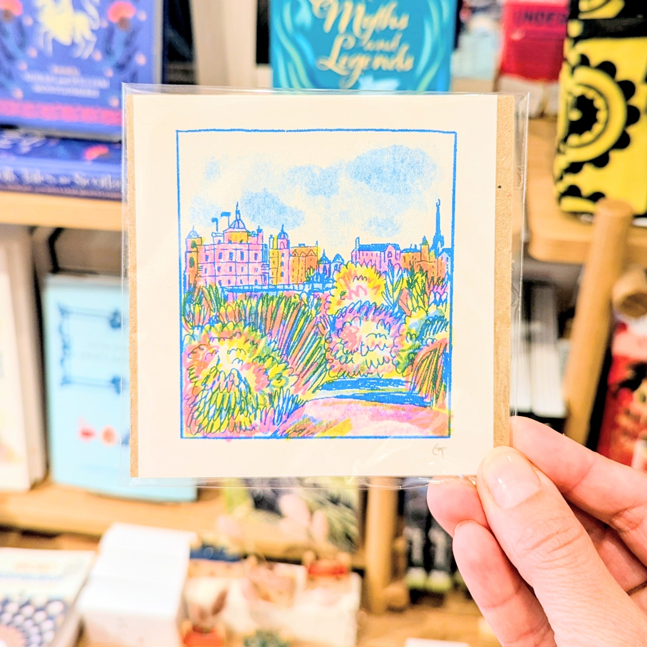 Princes Street Gardens Mini Riso Print