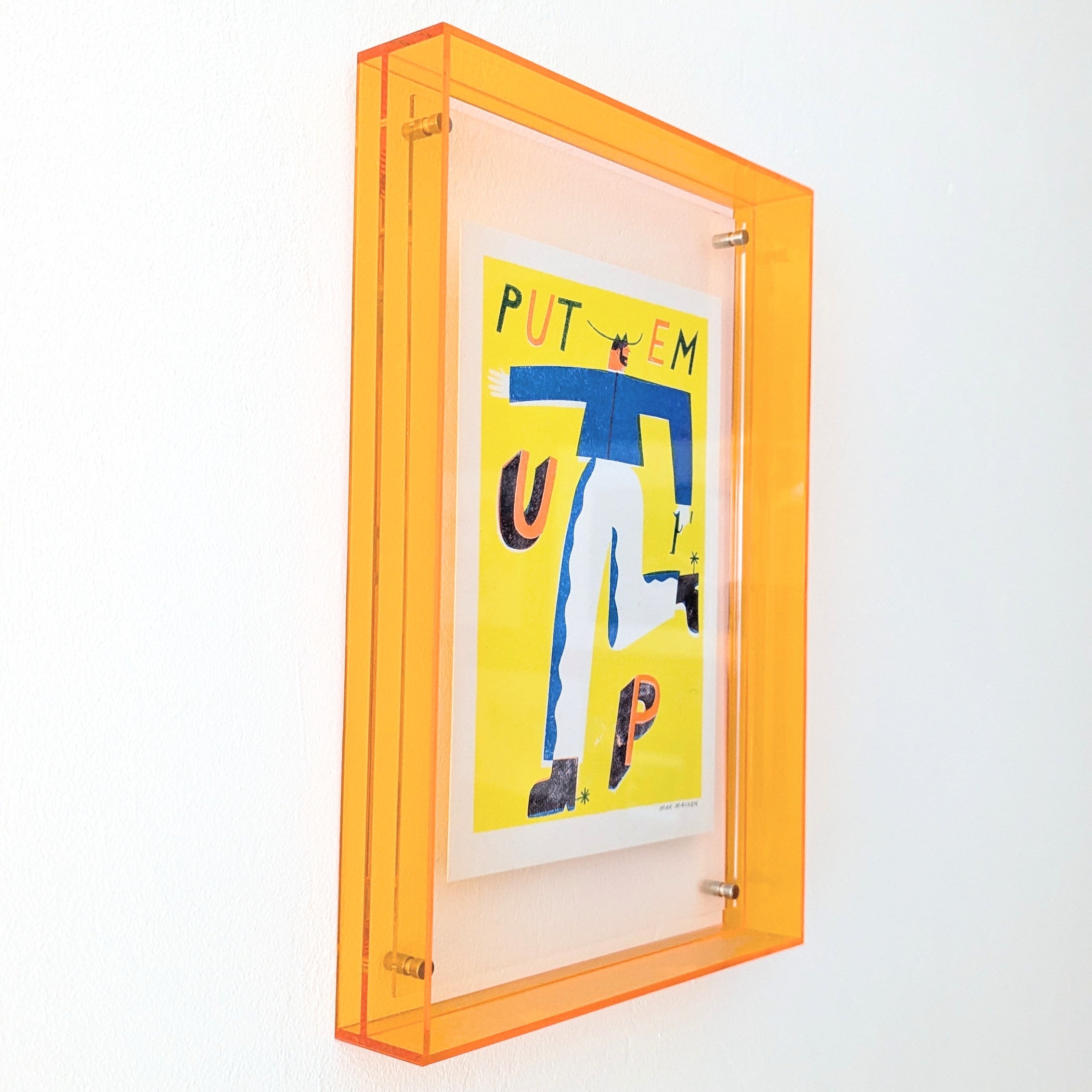 Medium Orange Acrylic Frame