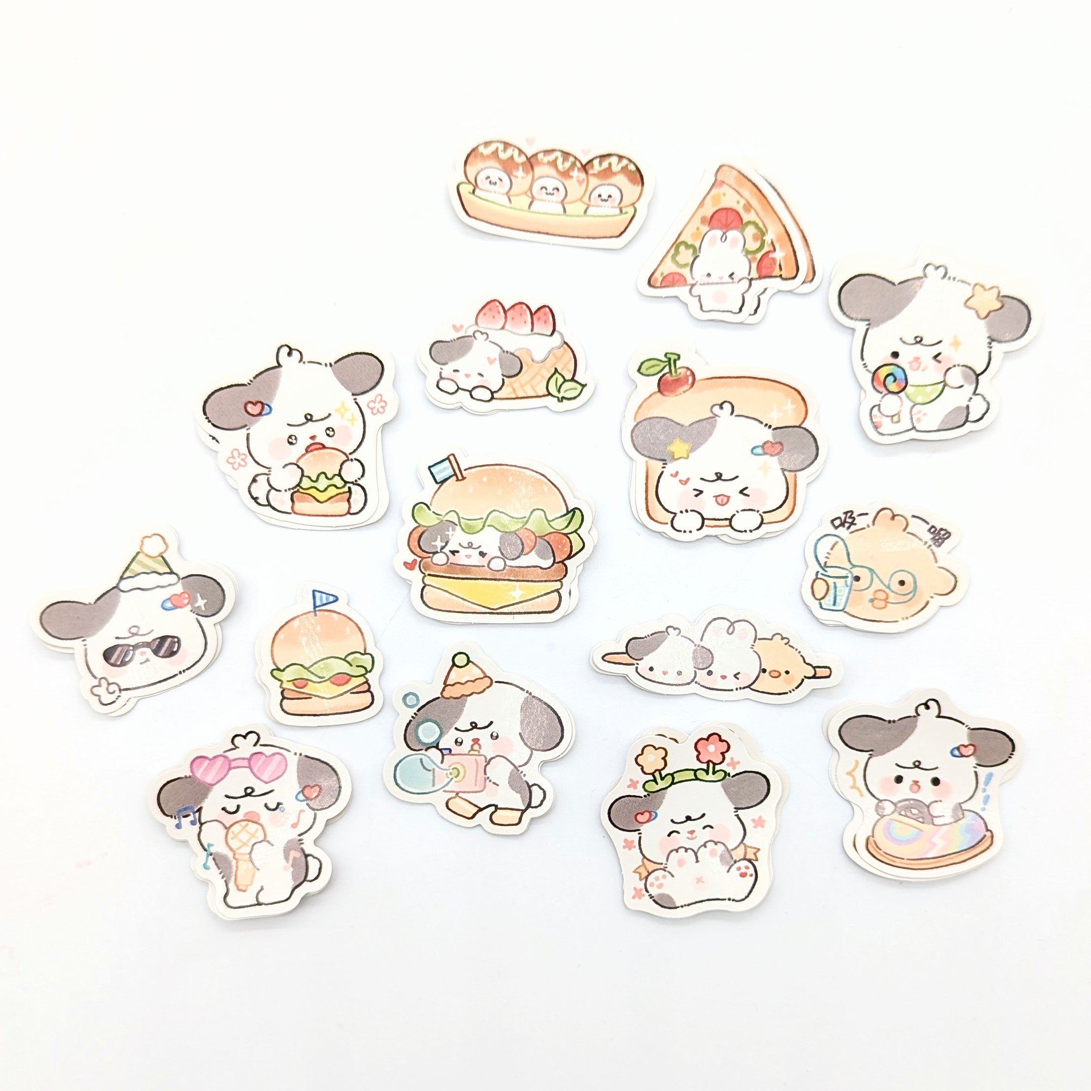 Kawaii Puppy Can Sticker Set