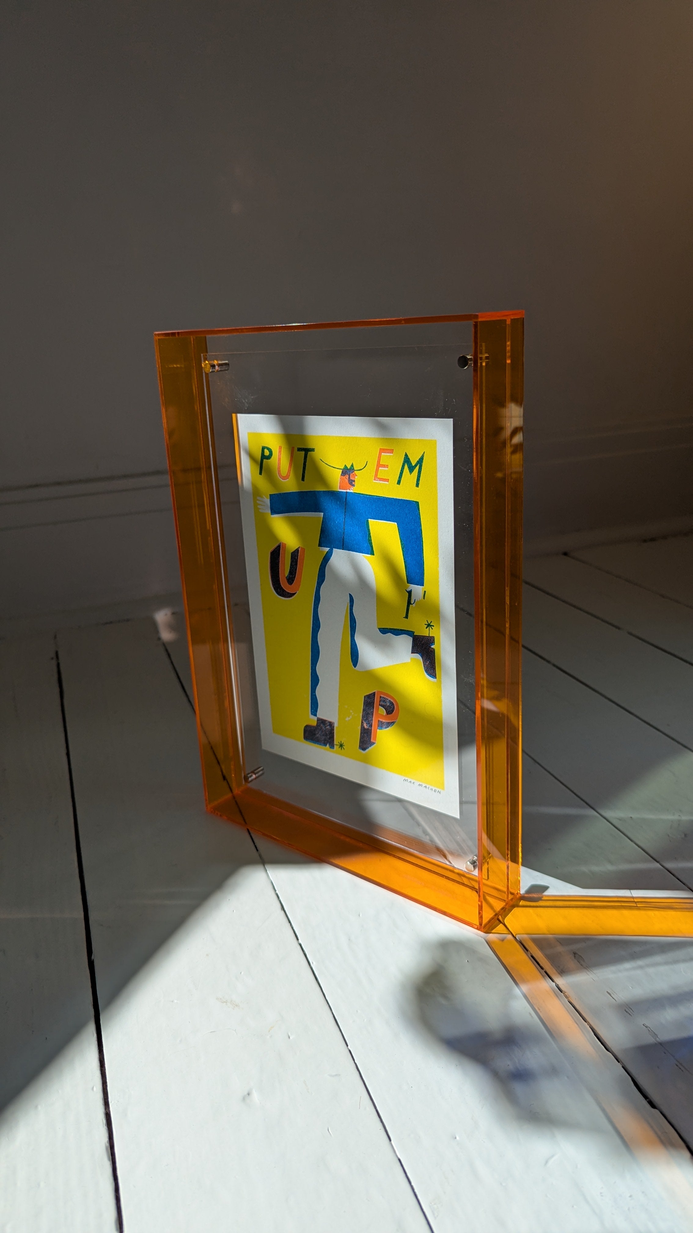 Medium Orange Acrylic Frame