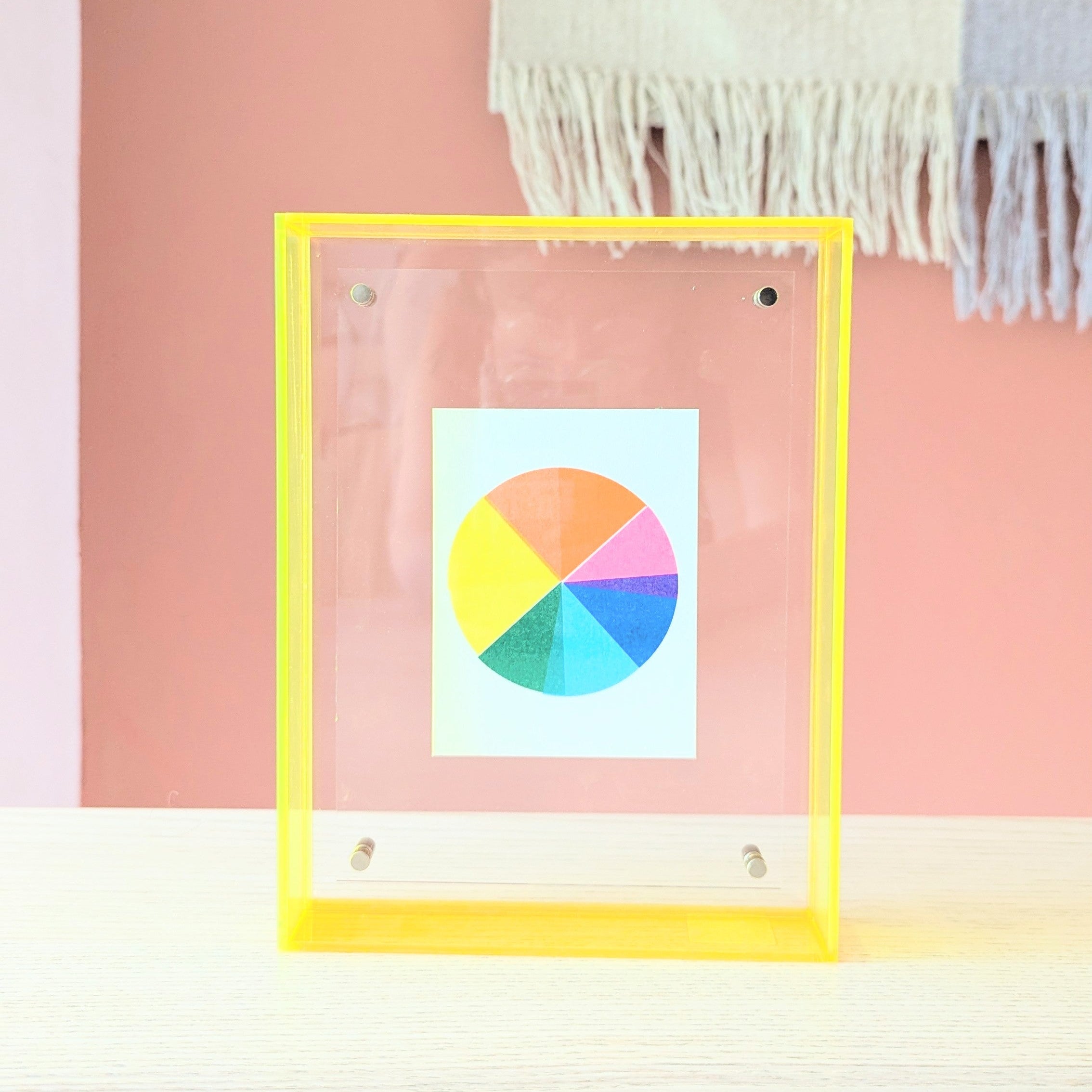 Small Yellow Acrylic Frame