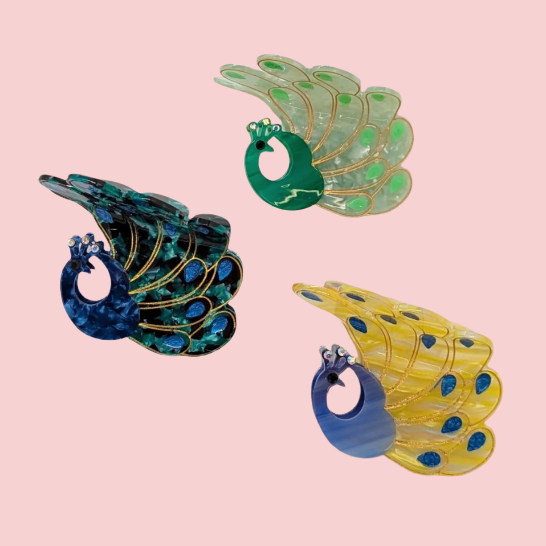 Peacock Hair Clip