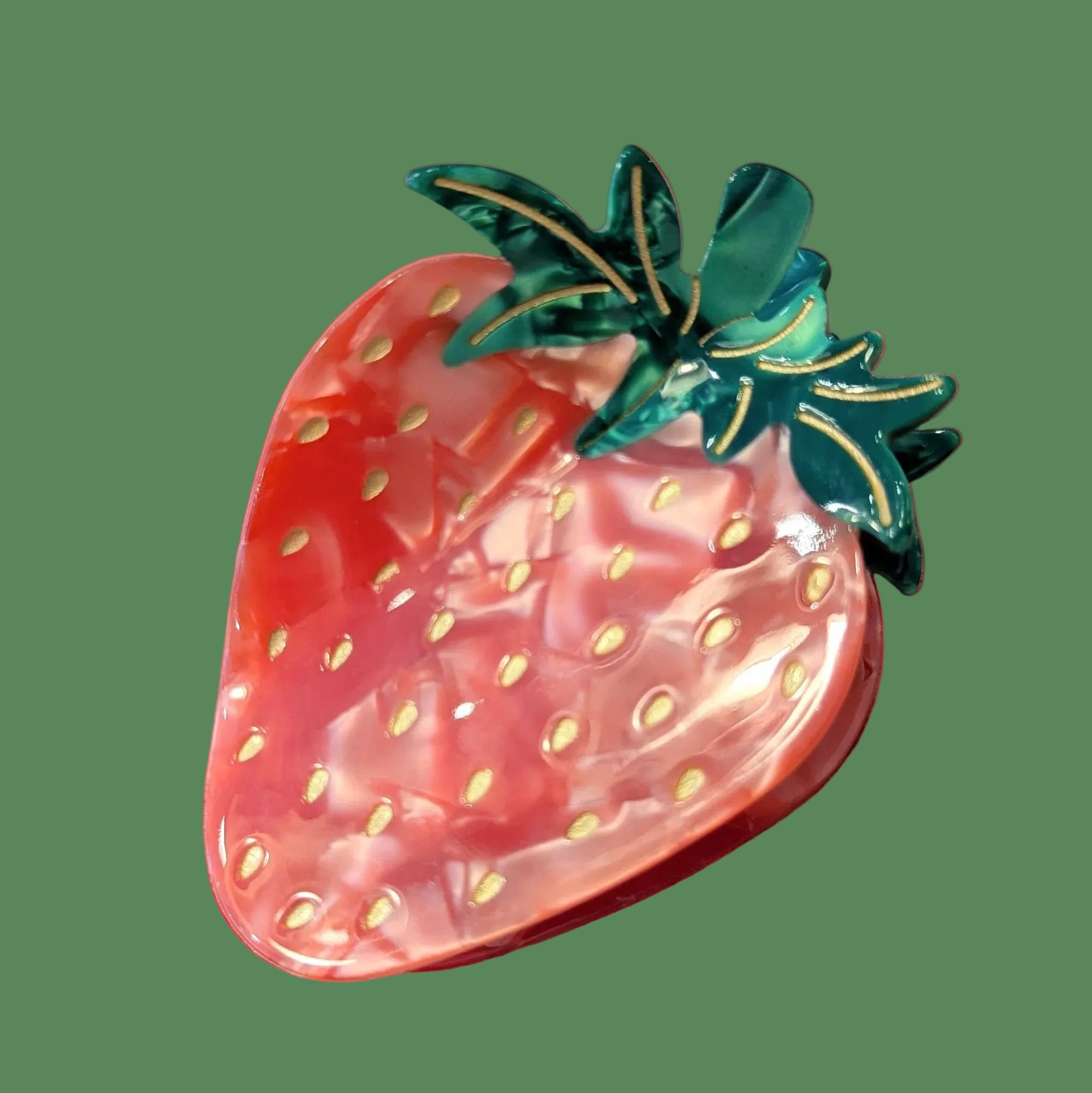 Strawberry Eco Acetate Hair Clip