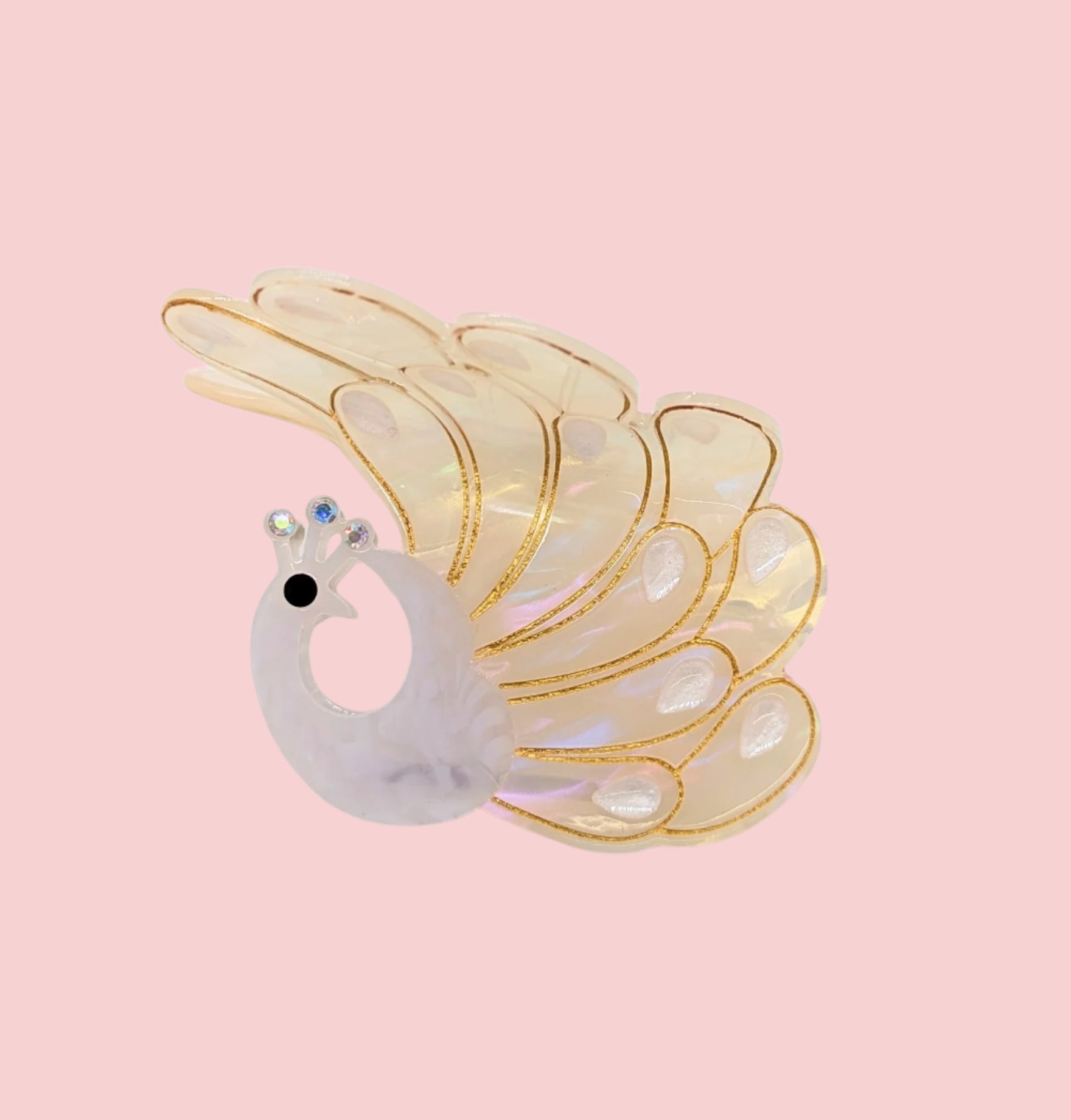 Peacock Hair Clip