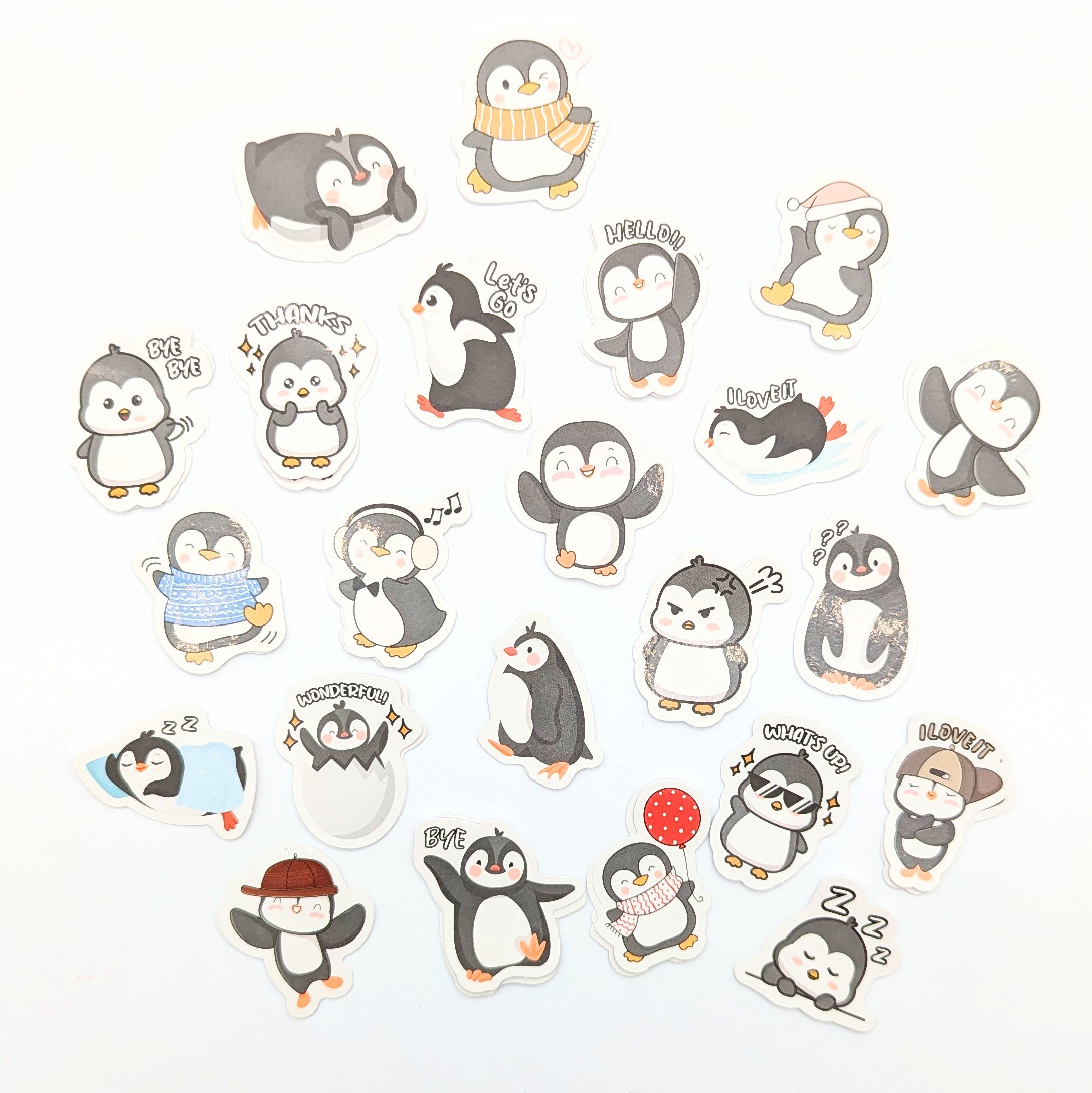 Kawaii Penguin Sticker Set