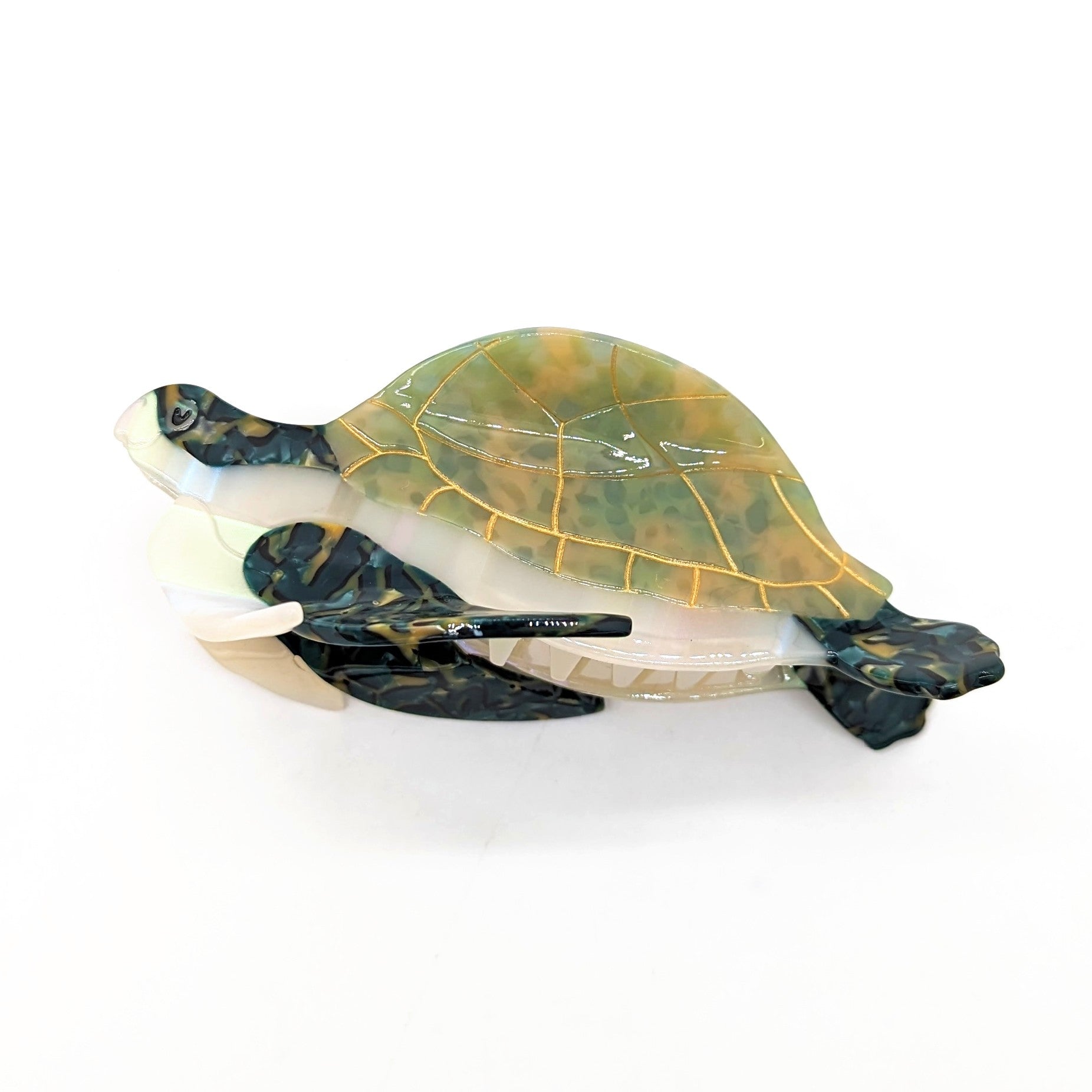 Green Turtle Hair Clip